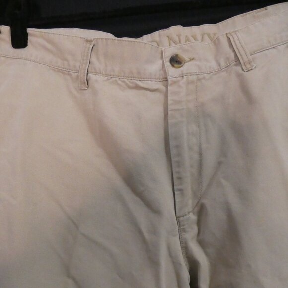 Y2K | OLD NAVY | 36 x 32 | Classic Beige Straight Leg Cotton Pants - Picture 4 of 16